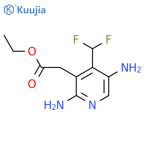 Ethyl 2,5-diamino-4-(difluoromethyl)pyridine-3-acetate structure