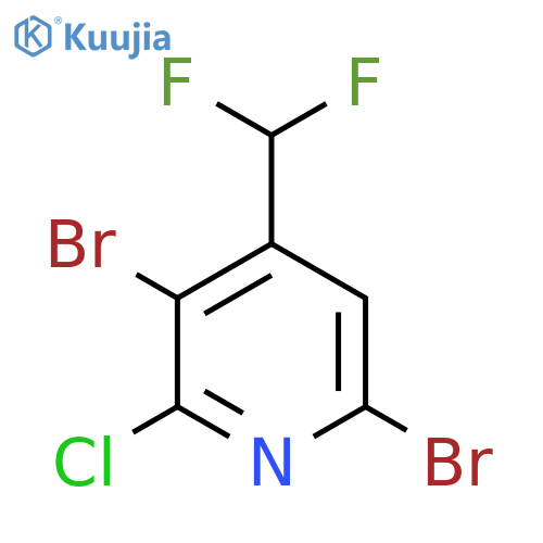 2-Chloro-3,6-dibromo-4-(difluoromethyl)pyridine structure
