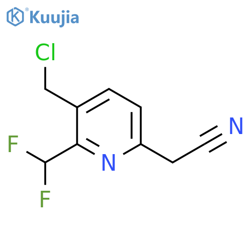 3-(Chloromethyl)-2-(difluoromethyl)pyridine-6-acetonitrile structure