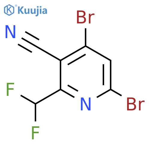 3-Cyano-4,6-dibromo-2-(difluoromethyl)pyridine structure
