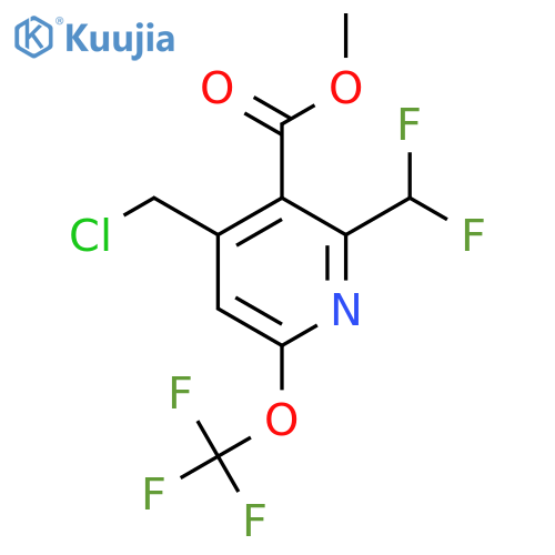 Methyl 4-(chloromethyl)-2-(difluoromethyl)-6-(trifluoromethoxy)pyridine-3-carboxylate structure
