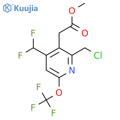 Methyl 2-(chloromethyl)-4-(difluoromethyl)-6-(trifluoromethoxy)pyridine-3-acetate structure