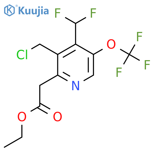 Ethyl 3-(chloromethyl)-4-(difluoromethyl)-5-(trifluoromethoxy)pyridine-2-acetate structure