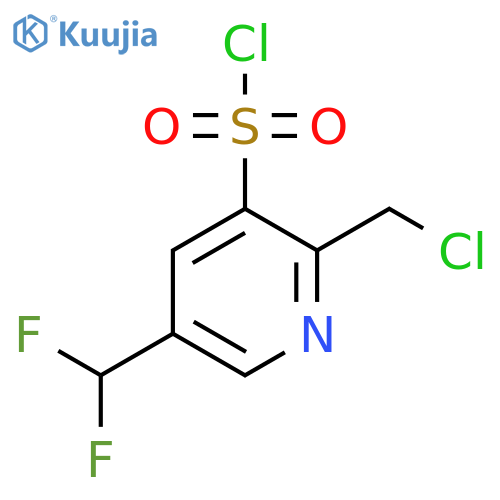 2-(Chloromethyl)-5-(difluoromethyl)pyridine-3-sulfonyl chloride structure