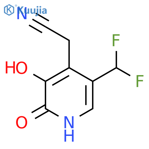 5-(Difluoromethyl)-2,3-dihydroxypyridine-4-acetonitrile structure