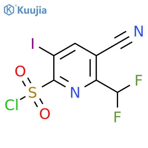 3-Cyano-2-(difluoromethyl)-5-iodopyridine-6-sulfonyl chloride structure