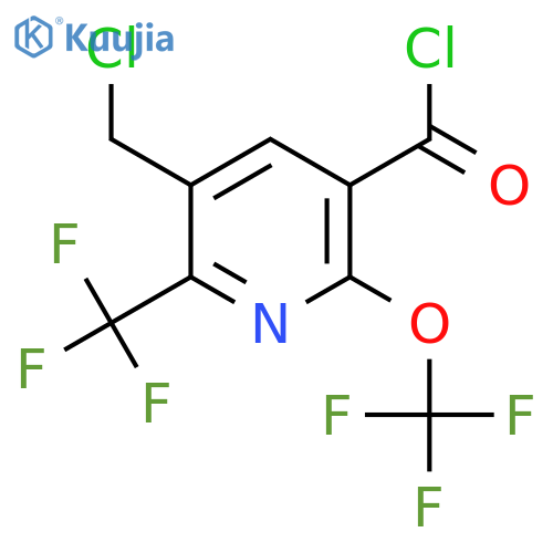 3-(Chloromethyl)-6-(trifluoromethoxy)-2-(trifluoromethyl)pyridine-5-carbonyl chloride structure