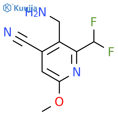 3-(Aminomethyl)-4-cyano-2-(difluoromethyl)-6-methoxypyridine structure