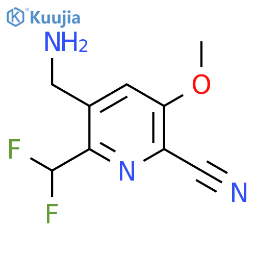3-(Aminomethyl)-6-cyano-2-(difluoromethyl)-5-methoxypyridine structure