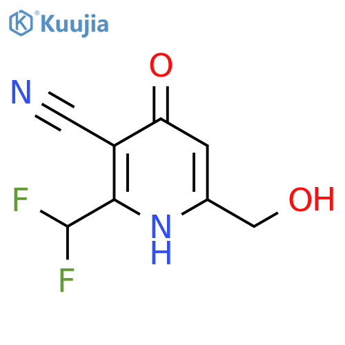 3-Cyano-2-(difluoromethyl)-4-hydroxypyridine-6-methanol structure