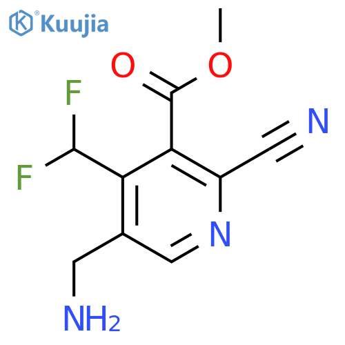 Methyl 5-(aminomethyl)-2-cyano-4-(difluoromethyl)pyridine-3-carboxylate structure