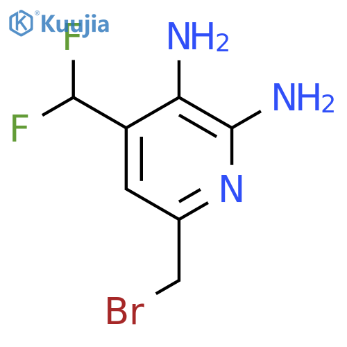 6-(Bromomethyl)-2,3-diamino-4-(difluoromethyl)pyridine structure