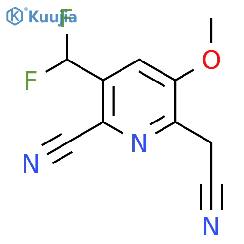 2-Cyano-3-(difluoromethyl)-5-methoxypyridine-6-acetonitrile structure