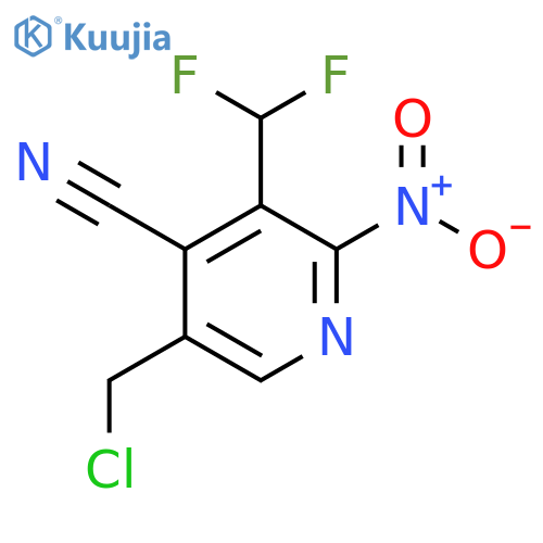 5-(Chloromethyl)-4-cyano-3-(difluoromethyl)-2-nitropyridine structure