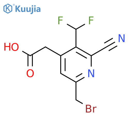 6-(Bromomethyl)-2-cyano-3-(difluoromethyl)pyridine-4-acetic acid structure