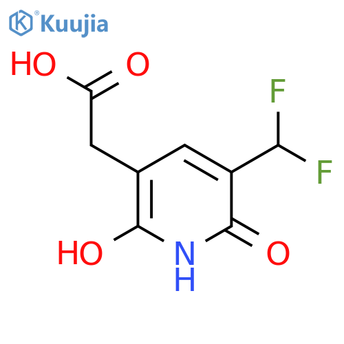 3-(Difluoromethyl)-2,6-dihydroxypyridine-5-acetic acid structure