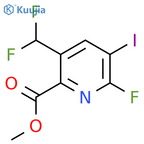Methyl 5-(difluoromethyl)-2-fluoro-3-iodopyridine-6-carboxylate structure