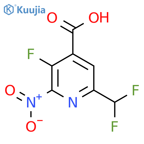 6-(Difluoromethyl)-3-fluoro-2-nitropyridine-4-carboxylic acid structure