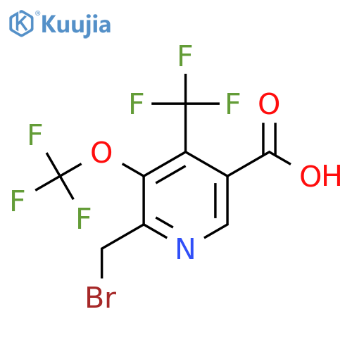 2-(Bromomethyl)-3-(trifluoromethoxy)-4-(trifluoromethyl)pyridine-5-carboxylic acid structure