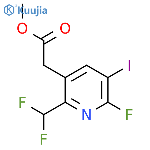 Methyl 2-(difluoromethyl)-6-fluoro-5-iodopyridine-3-acetate structure