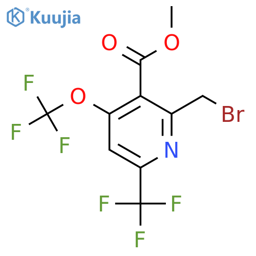Methyl 2-(bromomethyl)-4-(trifluoromethoxy)-6-(trifluoromethyl)pyridine-3-carboxylate structure