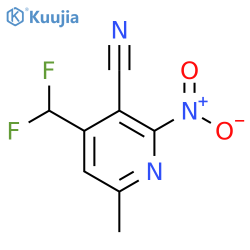 3-Cyano-4-(difluoromethyl)-6-methyl-2-nitropyridine structure
