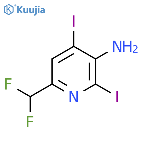 3-Amino-6-(difluoromethyl)-2,4-diiodopyridine structure