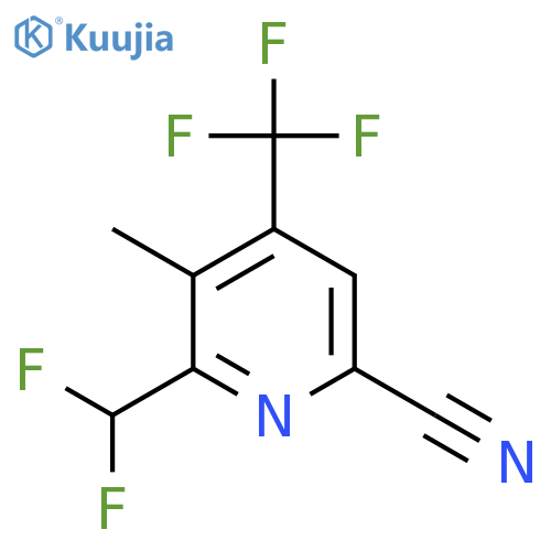 6-Cyano-2-(difluoromethyl)-3-methyl-4-(trifluoromethyl)pyridine structure