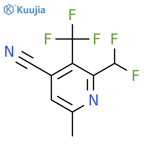 4-Cyano-2-(difluoromethyl)-6-methyl-3-(trifluoromethyl)pyridine structure