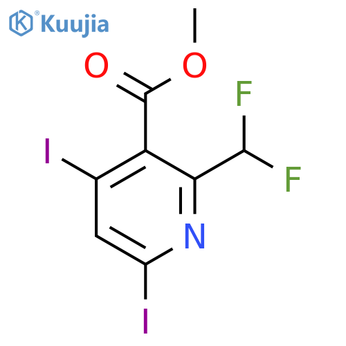 Methyl 2-(difluoromethyl)-4,6-diiodopyridine-3-carboxylate structure