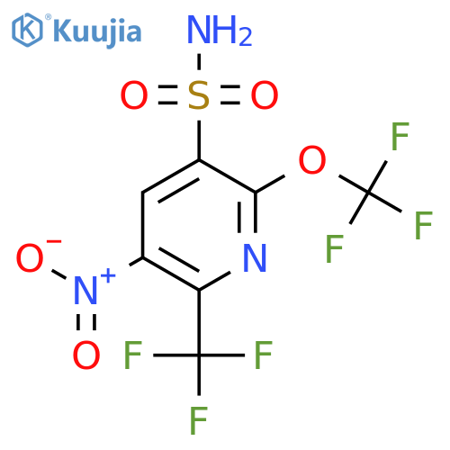 3-Nitro-6-(trifluoromethoxy)-2-(trifluoromethyl)pyridine-5-sulfonamide structure