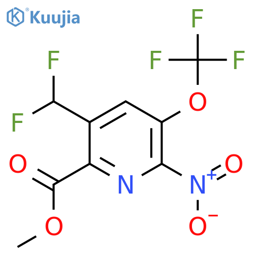 Methyl 5-(difluoromethyl)-2-nitro-3-(trifluoromethoxy)pyridine-6-carboxylate structure
