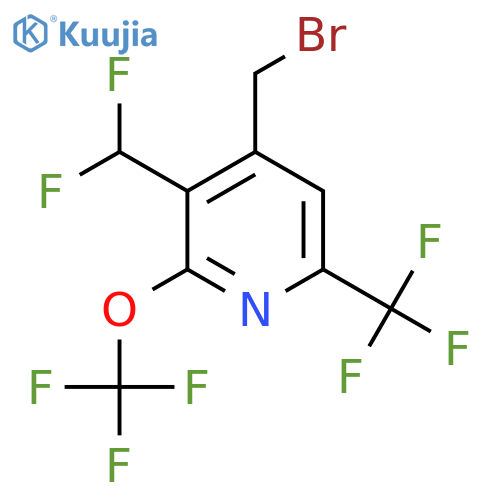 4-(Bromomethyl)-3-(difluoromethyl)-2-(trifluoromethoxy)-6-(trifluoromethyl)pyridine structure