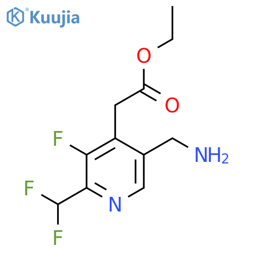 Ethyl 5-(aminomethyl)-2-(difluoromethyl)-3-fluoropyridine-4-acetate structure
