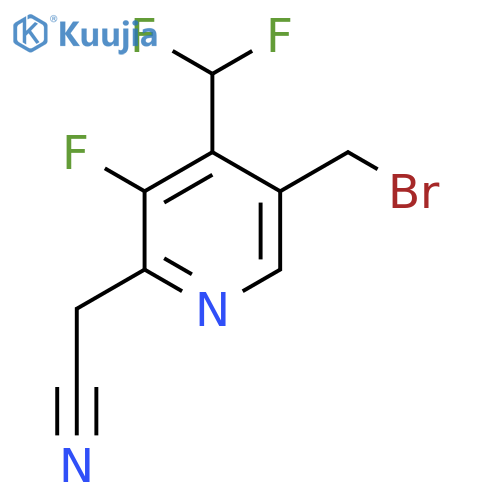 5-(Bromomethyl)-4-(difluoromethyl)-3-fluoropyridine-2-acetonitrile structure