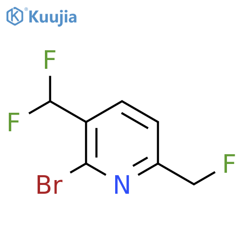 2-Bromo-3-(difluoromethyl)-6-(fluoromethyl)pyridine structure