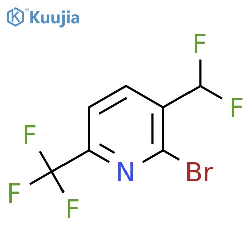 2-Bromo-3-(difluoromethyl)-6-(trifluoromethyl)pyridine structure