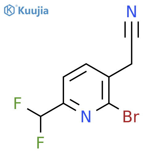 2-Bromo-6-(difluoromethyl)pyridine-3-acetonitrile structure