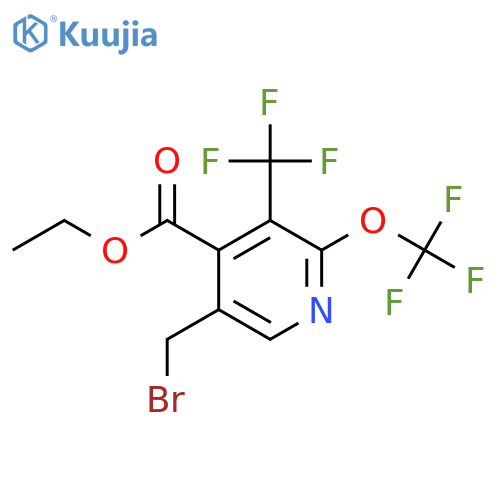 Ethyl 5-(bromomethyl)-2-(trifluoromethoxy)-3-(trifluoromethyl)pyridine-4-carboxylate structure