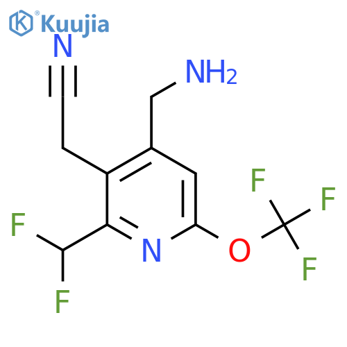4-(Aminomethyl)-2-(difluoromethyl)-6-(trifluoromethoxy)pyridine-3-acetonitrile structure