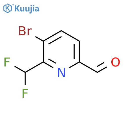 3-Bromo-2-(difluoromethyl)pyridine-6-carboxaldehyde structure