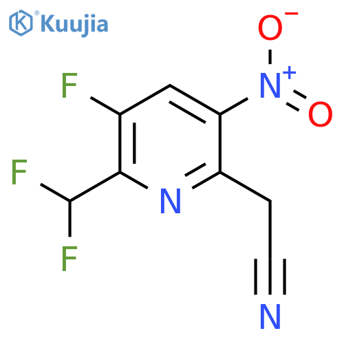 2-(Difluoromethyl)-3-fluoro-5-nitropyridine-6-acetonitrile structure