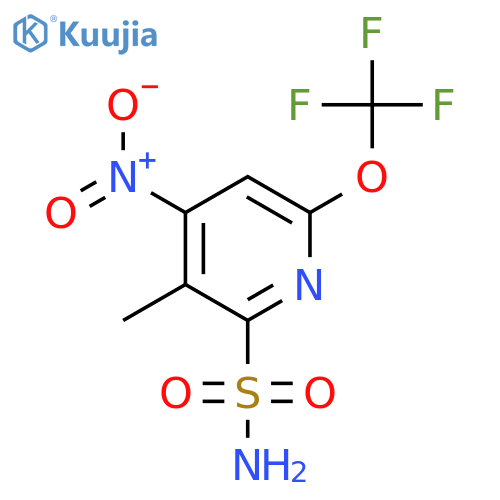 3-Methyl-4-nitro-6-(trifluoromethoxy)pyridine-2-sulfonamide structure