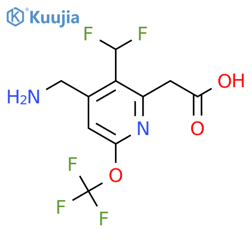 4-(Aminomethyl)-3-(difluoromethyl)-6-(trifluoromethoxy)pyridine-2-acetic acid structure