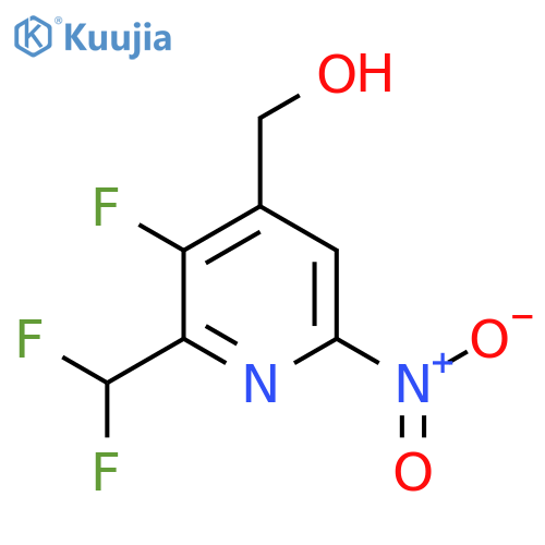 2-(Difluoromethyl)-3-fluoro-6-nitropyridine-4-methanol structure