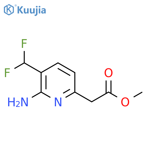 Methyl 2-amino-3-(difluoromethyl)pyridine-6-acetate structure