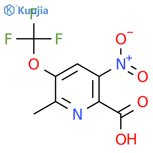 2-Methyl-5-nitro-3-(trifluoromethoxy)pyridine-6-carboxylic acid structure