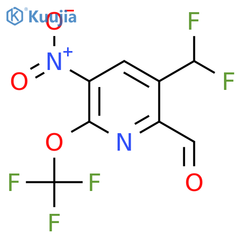3-(Difluoromethyl)-5-nitro-6-(trifluoromethoxy)pyridine-2-carboxaldehyde structure