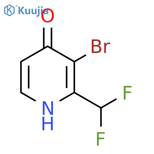 3-Bromo-2-(difluoromethyl)-4-hydroxypyridine structure