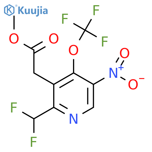 Methyl 2-(difluoromethyl)-5-nitro-4-(trifluoromethoxy)pyridine-3-acetate structure